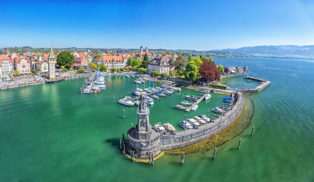 Aufnahme von dem Ort Lindau in Deutschland